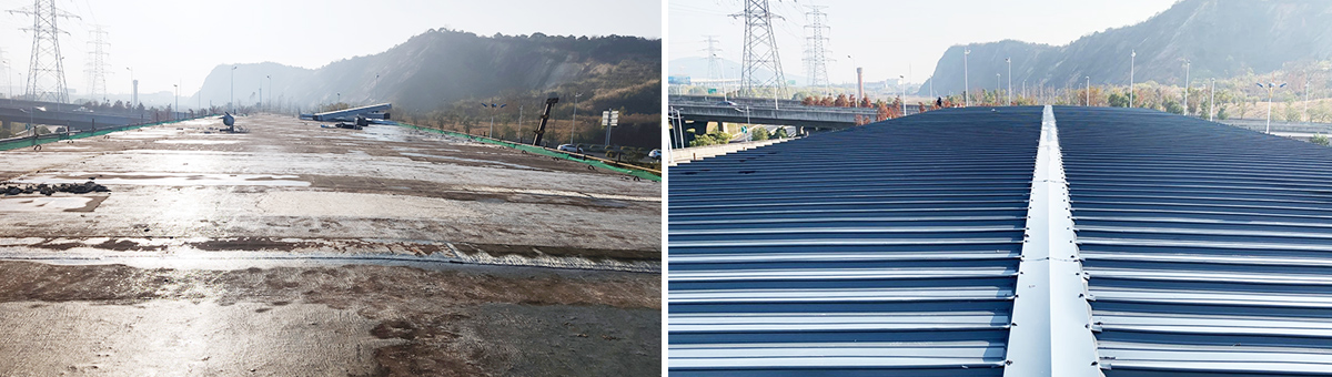蘇州穹隆山影視產業園混泥土屋面改造-更換鋁鎂錳屋面